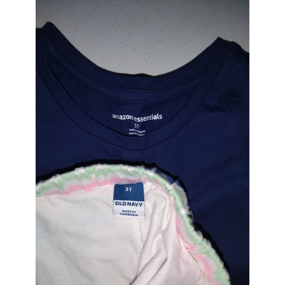 Amazon Essentials Tank & Old Navy Chevron Skort Set Girls 3T Navy Blue Multi